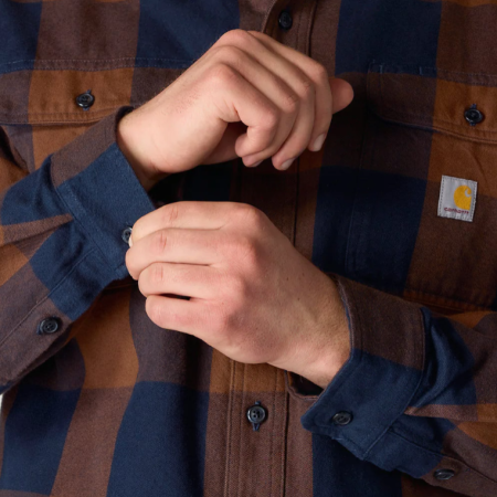 Koszula Flanelowa Carhartt Heavyweight Plaid Shirt - Red Duck